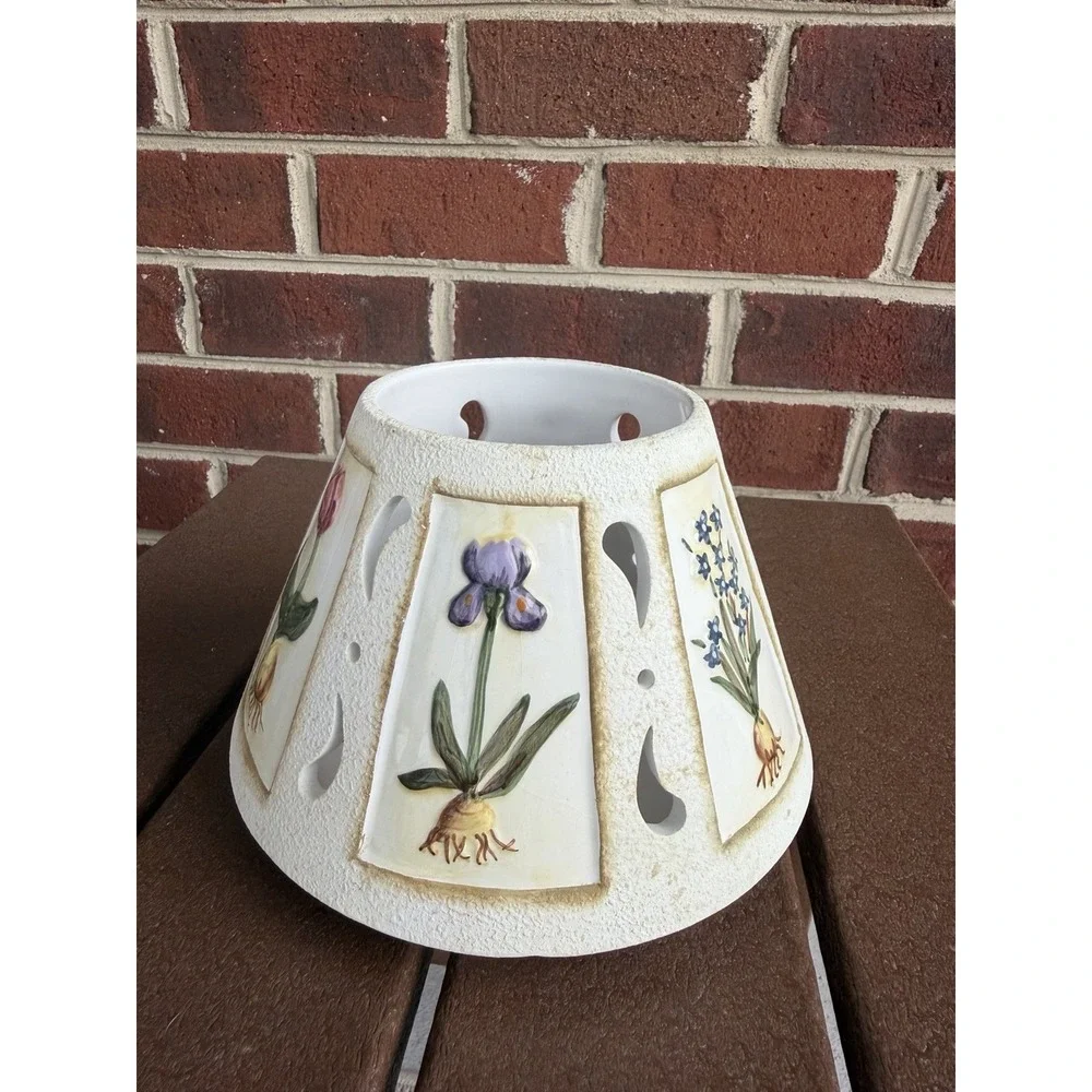 Yankee Candle Botanical Floral & Herb Shade & Plate - EUC